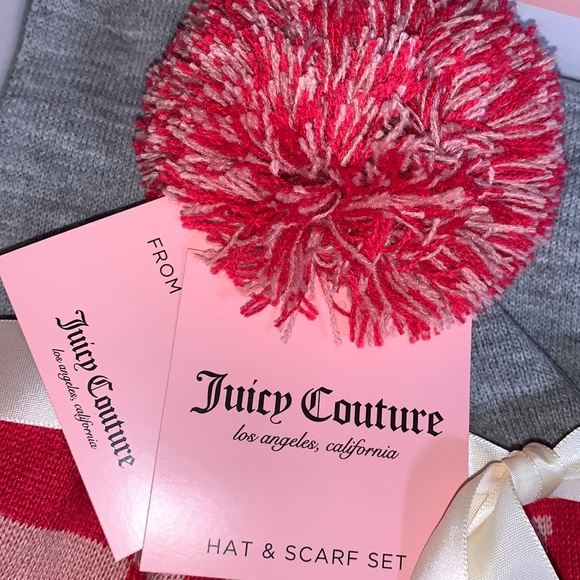 JUICY COUTURE Pom Hat Toque and Scarf Gift Set in box - Picture 4 of 10